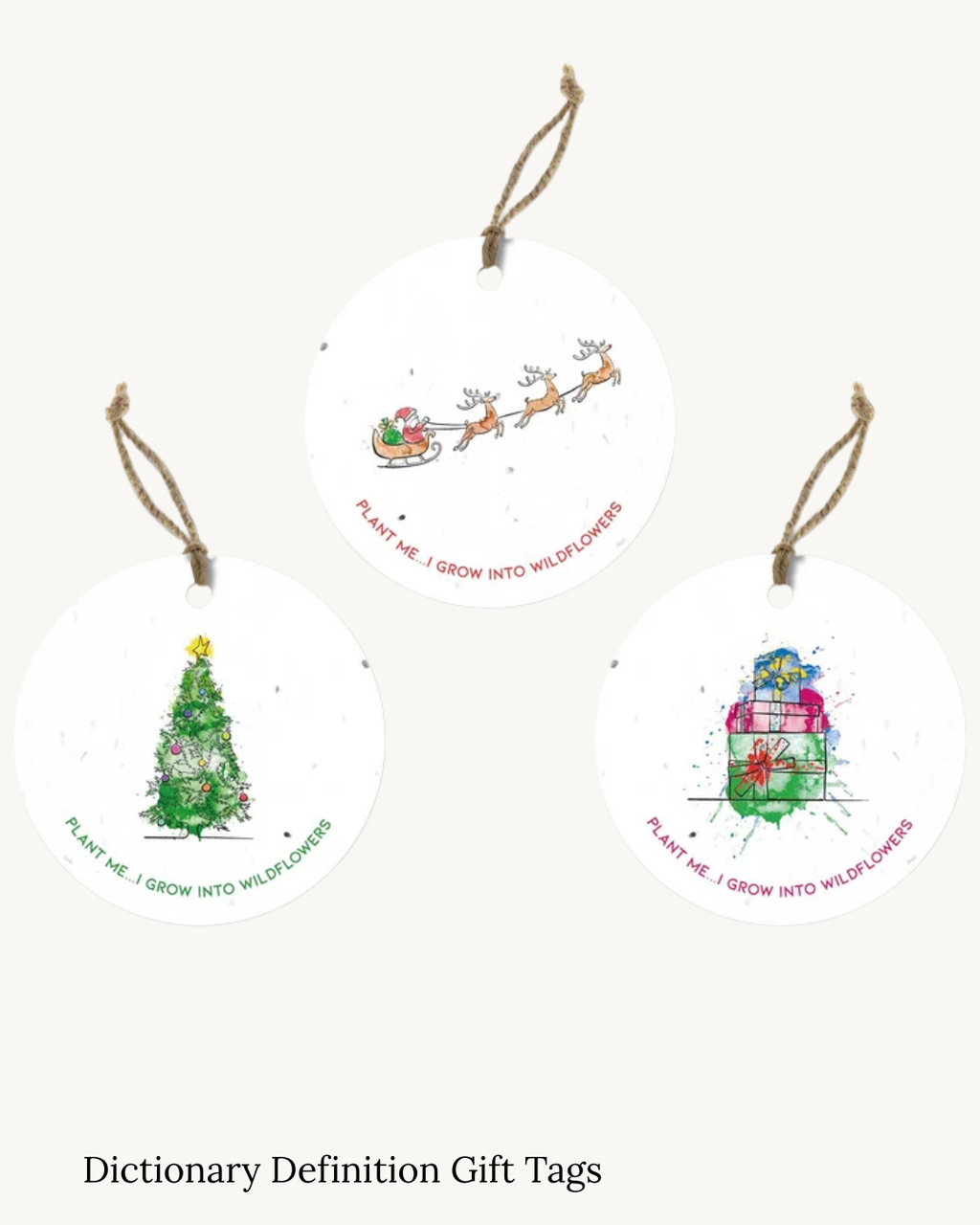 Seed Christmas Tags
