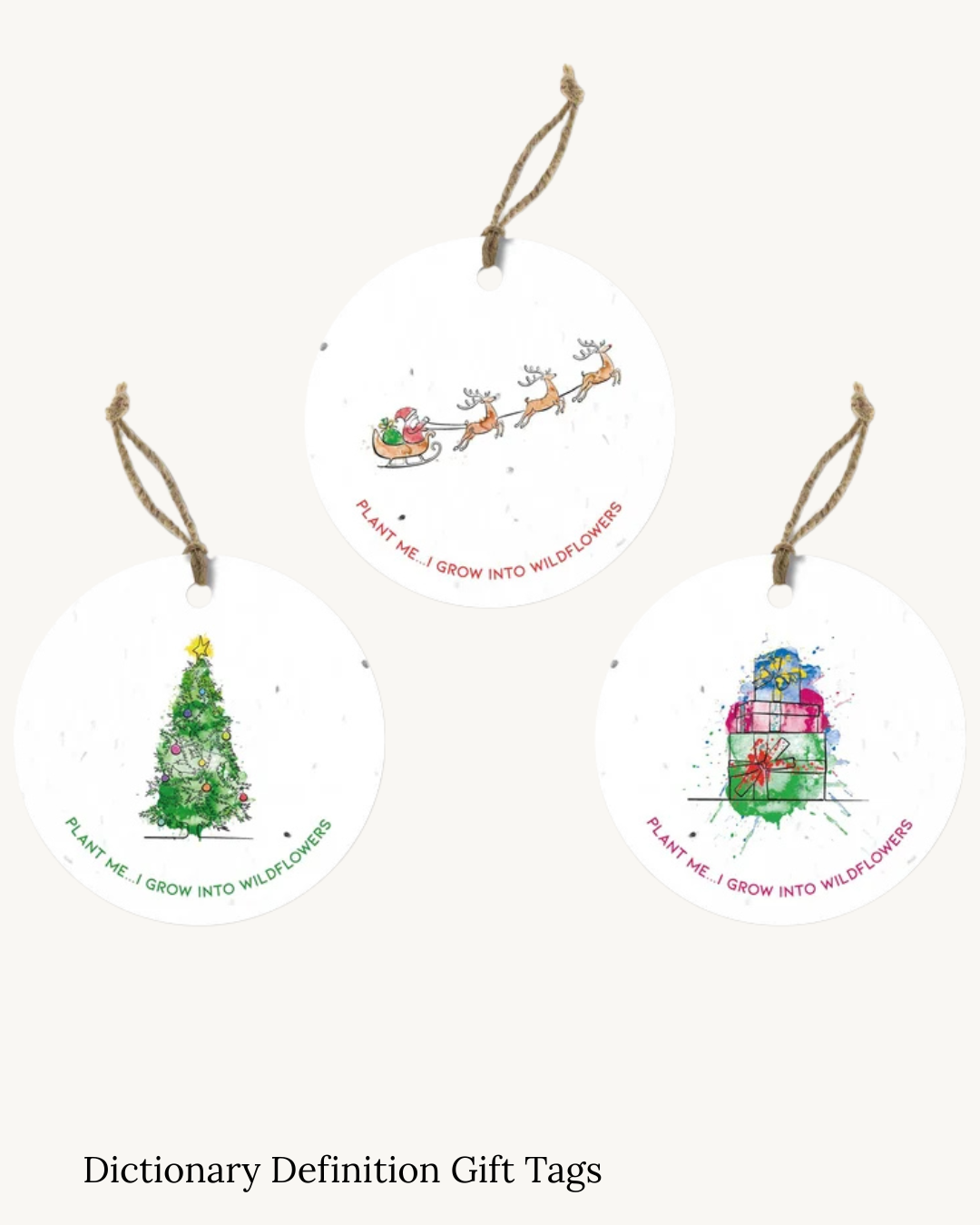 Seed Christmas Tags